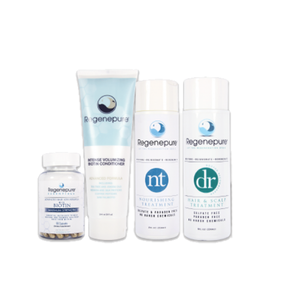 Regenepure Complete System without Minoxidil (DR + NT + Biotin Conditioner +Supplement)