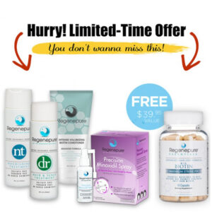Regenepure Complete System for Her (DR + NT + Biotin Conditioner + Minoxidil) With Free Supplement